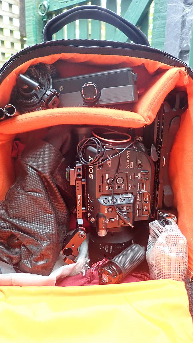 Complete Fs5 ENG rig packed neatly into my travelling backpack.