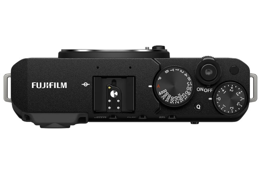 Fujifilm X-E4 top view. Image: Fujifilm.
