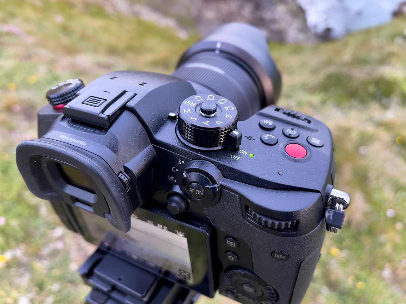 Rear quarter view of the GH5 II.