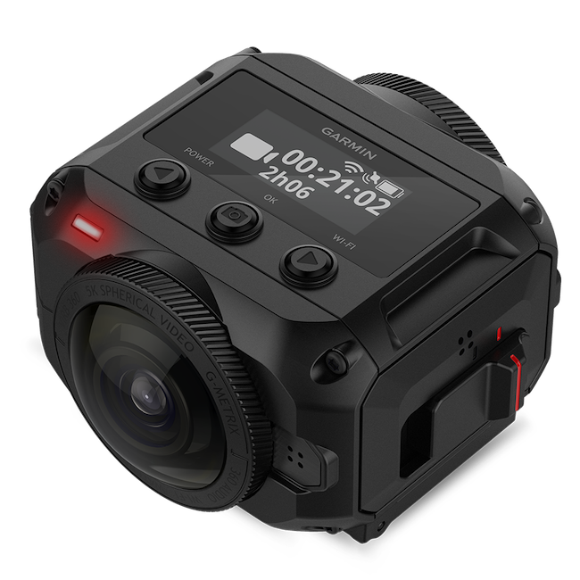 The Garmin Virb 360, another example of a rugged action camera. Image: Garmin.