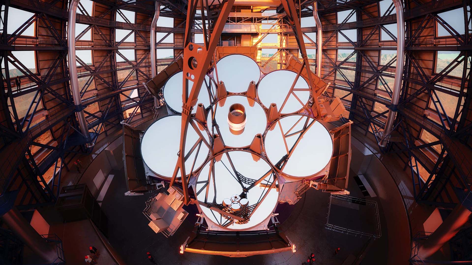 A rendering of the Giant Magellan Telescope. Image: Giant Magellan Telescope - GMTO Corporation.