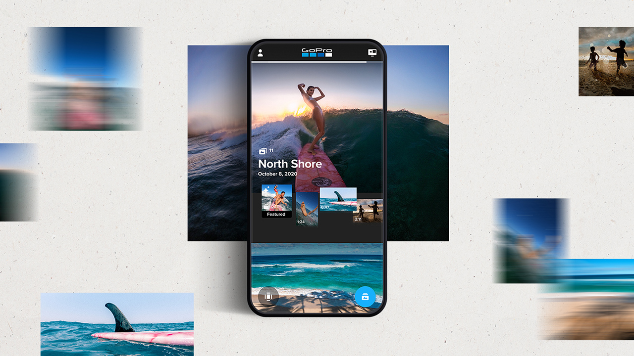 GoPro's new Mural feature in its mobile app. Image: GoPro.