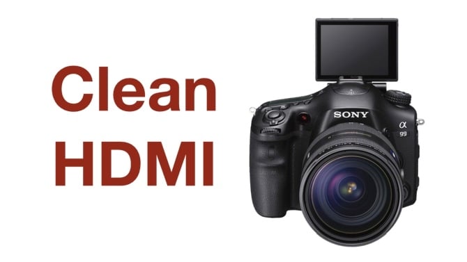 ikke Fritid Pidgin Sony Alpha 99 Provides Clean HDMI Output