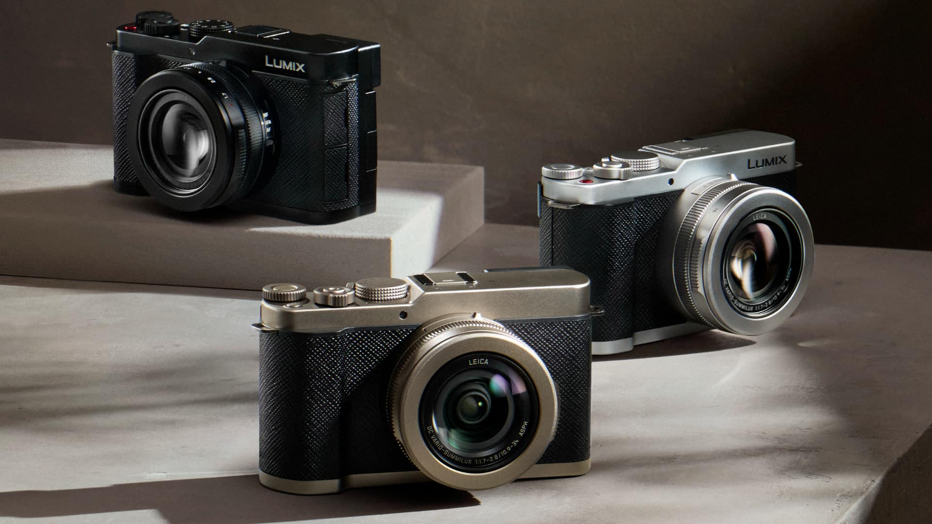 The LUMIX L10 launches in Black, Silver, and a limited Titanium Gold Special Edition to mark 25 years of LUMIX