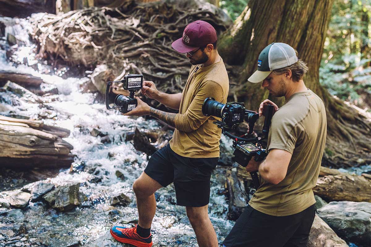 The EOS R5 and Ninja V+ being put through their paces on a remote shoot. Image: Atomos.