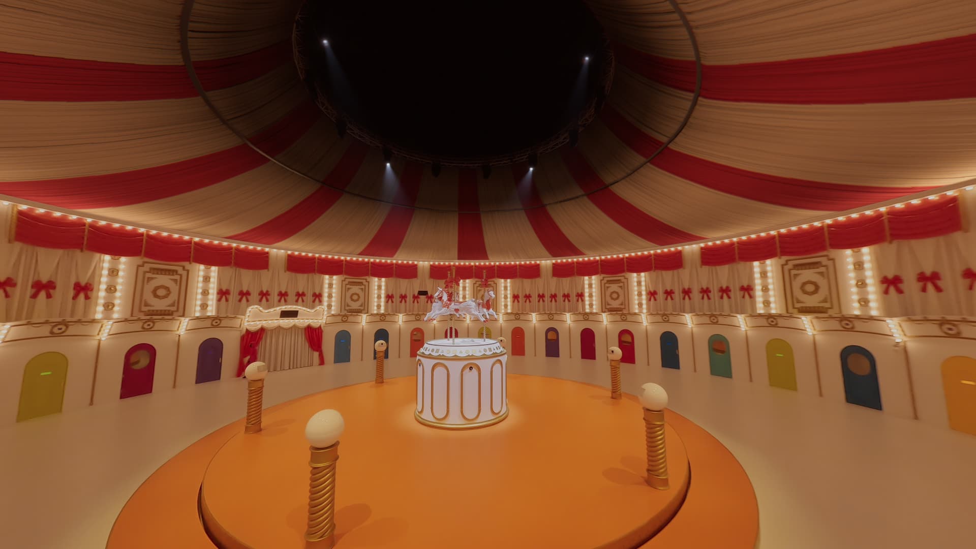 Digital extensions were required to dress some of the huge Squid Game sets