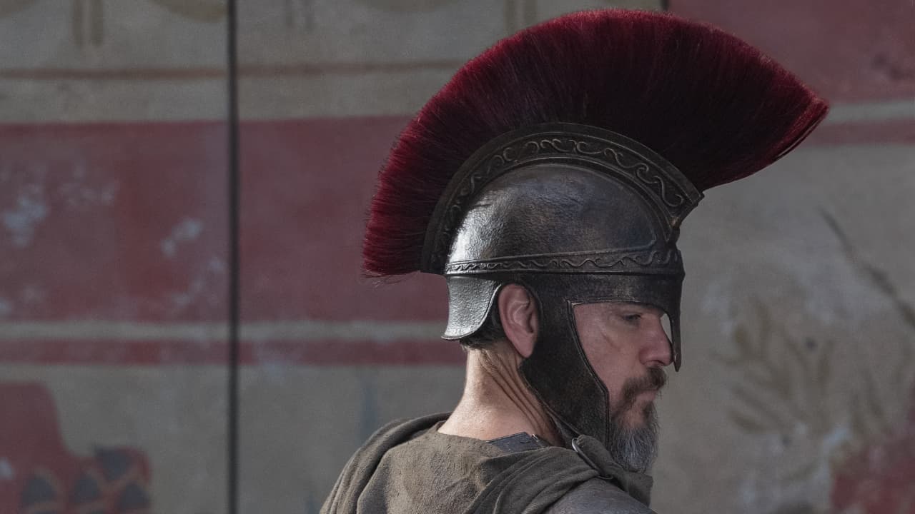 Matt Damon in an early publicity shot for 'The Odyssey'