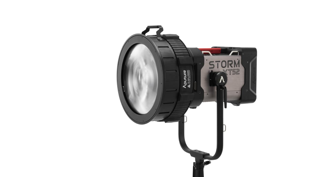 The new Aputure Motorized CF16 Fresnel in situ