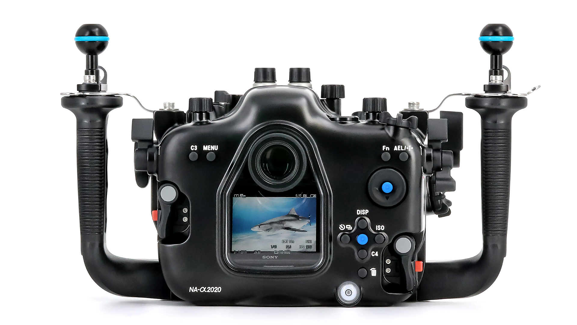 The Nauticam NA-α2020 is the latest housing from the company to support Sony's flagship full-frame mirrorless cameras. Image: Nauticam.