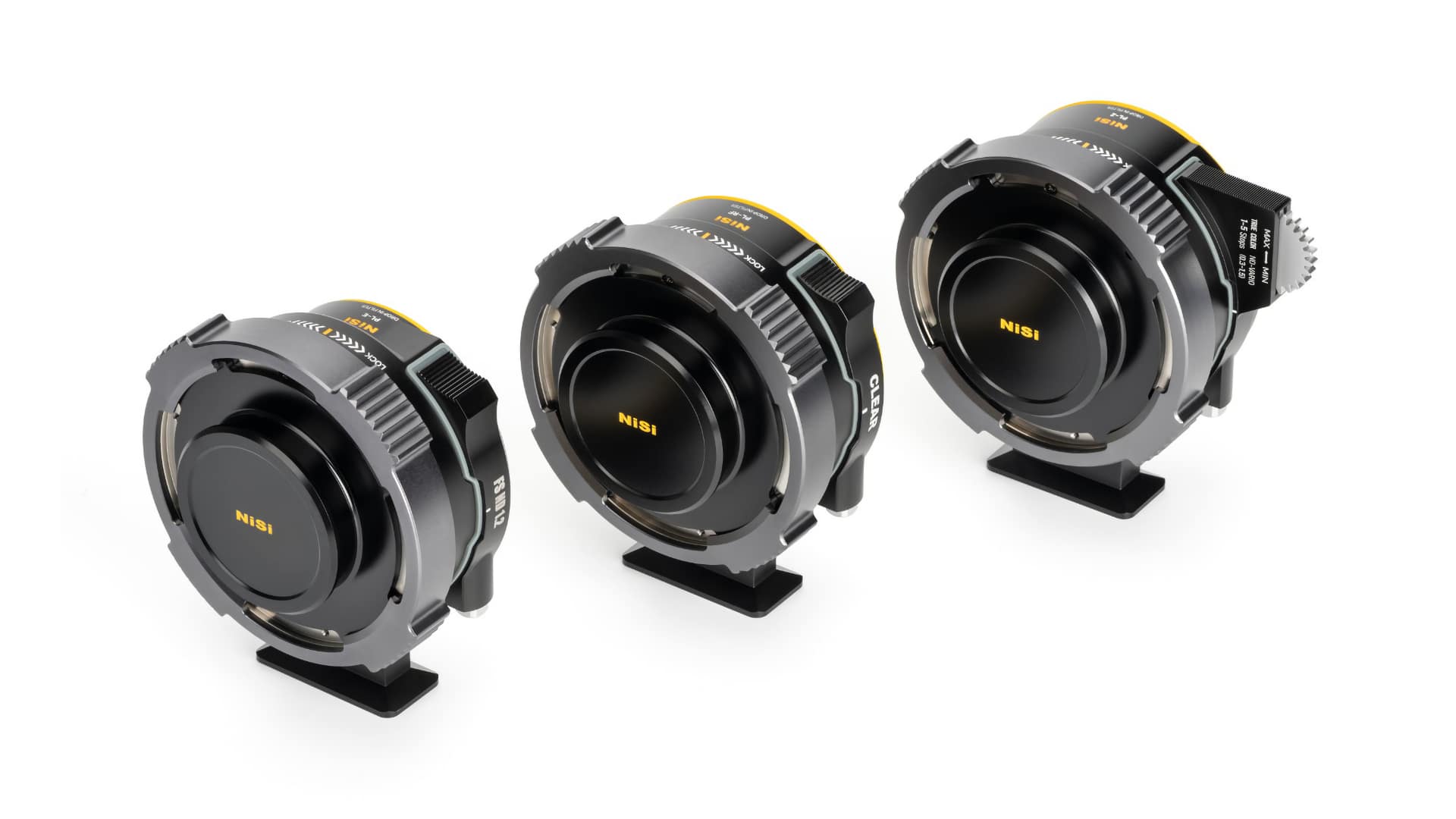 The new trio of NiSi ATHENA Drop-In Filter PL Mount Adapters cover E-, RF-, and Z-Mounts