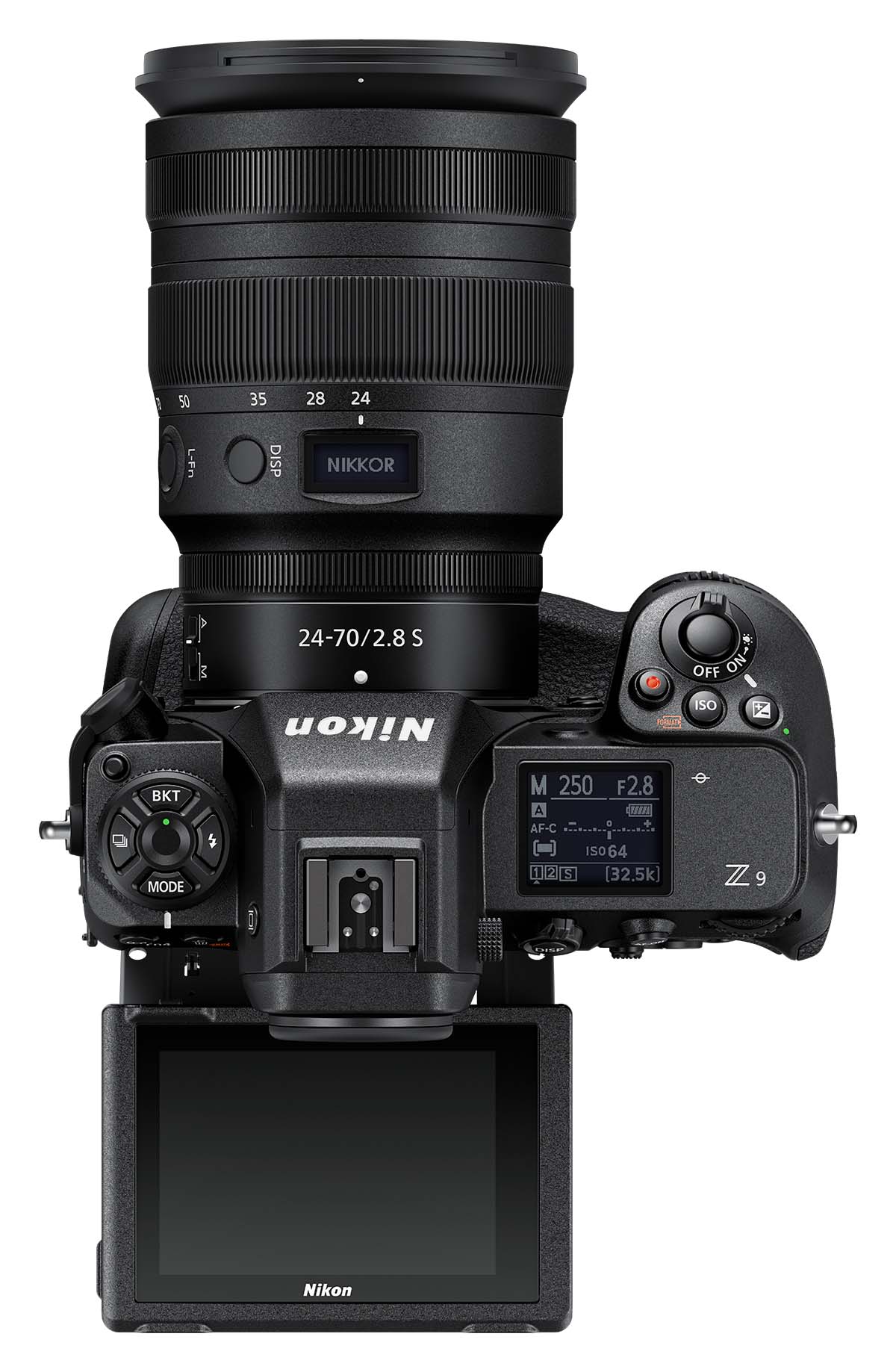 Nikon Z 9 top view. Image: Nikon.