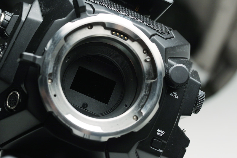 PL mount on URSA Mini Pro.