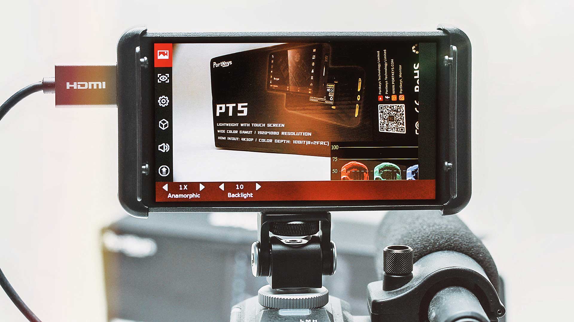 The Portkeys PT5 monitor. Image: Phil Rhodes.