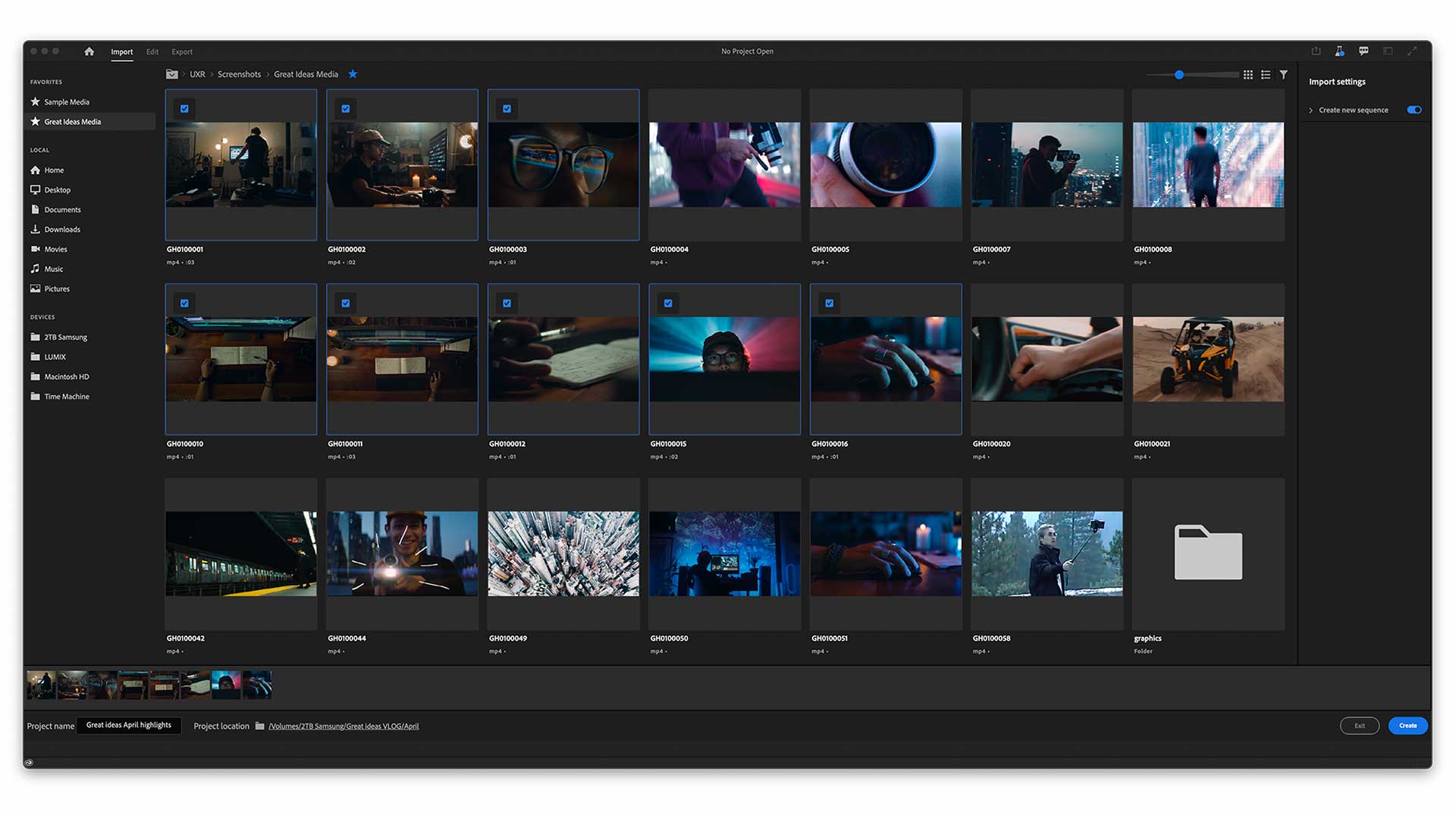 Premiere Pro's import and export workflow has been overhauled. Image: Adobe.