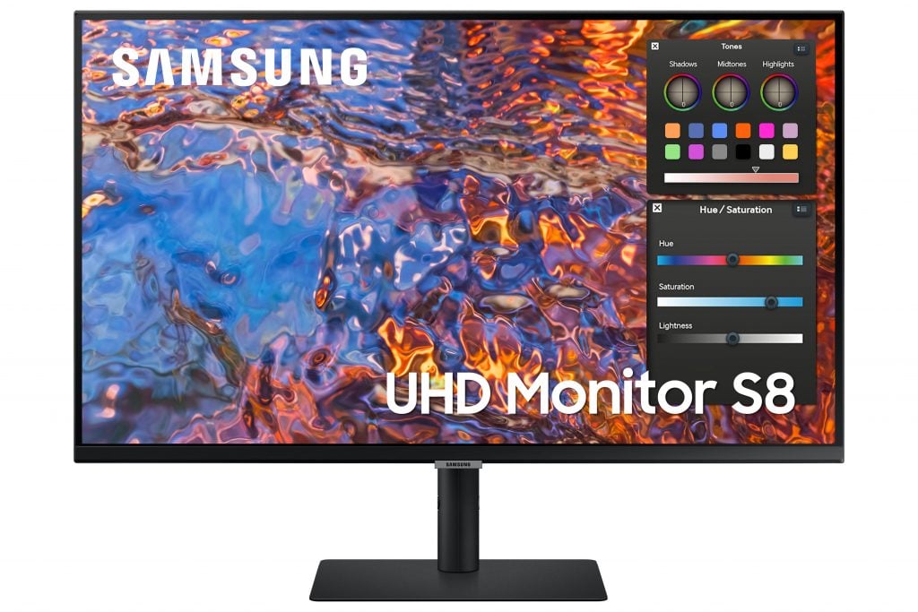 Samsung high-resolution monitor S8.  Image: Samsung.