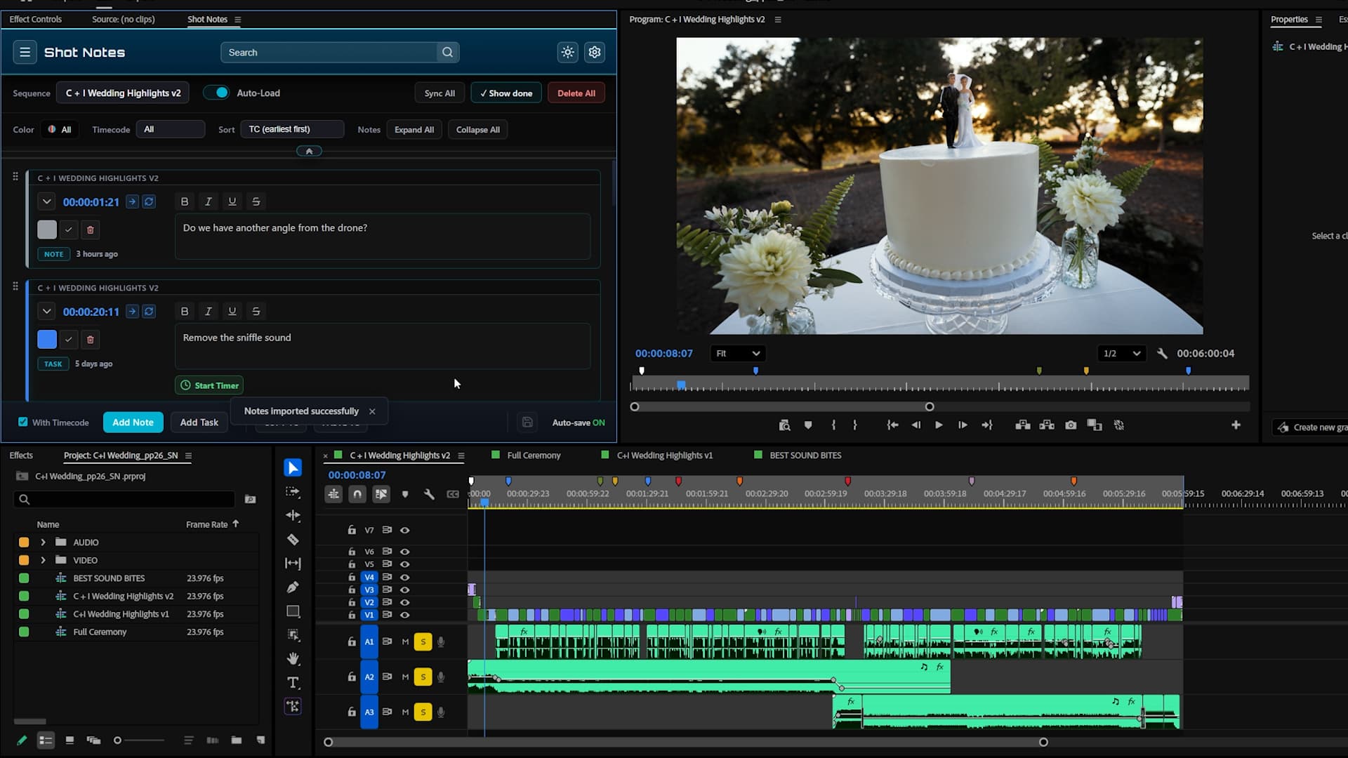 The wedding cake is a bit of a read as to the market ShotNotes is aiming at