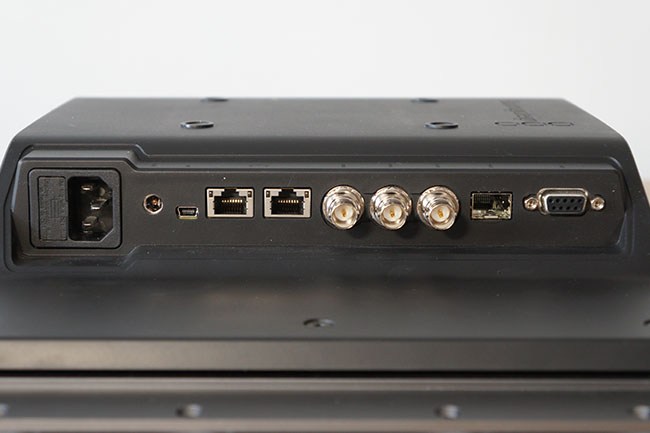 Connections on the Blackmagic Design SmartView 4K monitor.