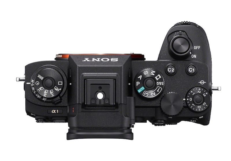 Sony Alpha top view. Image: Sony.