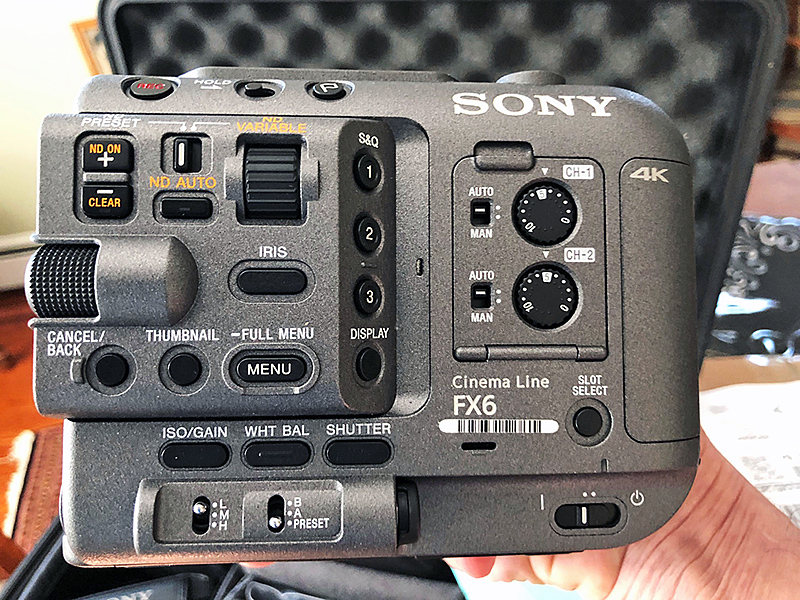 The Sony FX6 is so small it almost fits into the palm of a hand. Image: Ned Soltz.