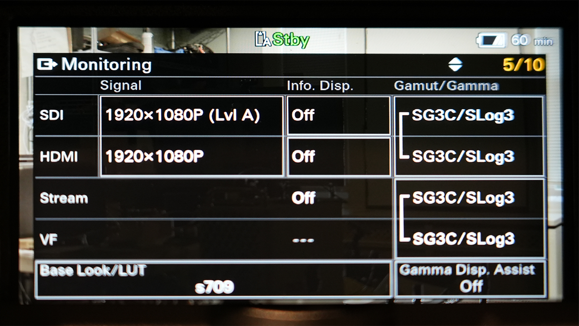 Sony FX6 menu system. Image: Ned Soltz.