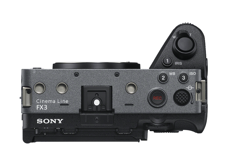 Top view of the Sony FX3. Image: Sony.