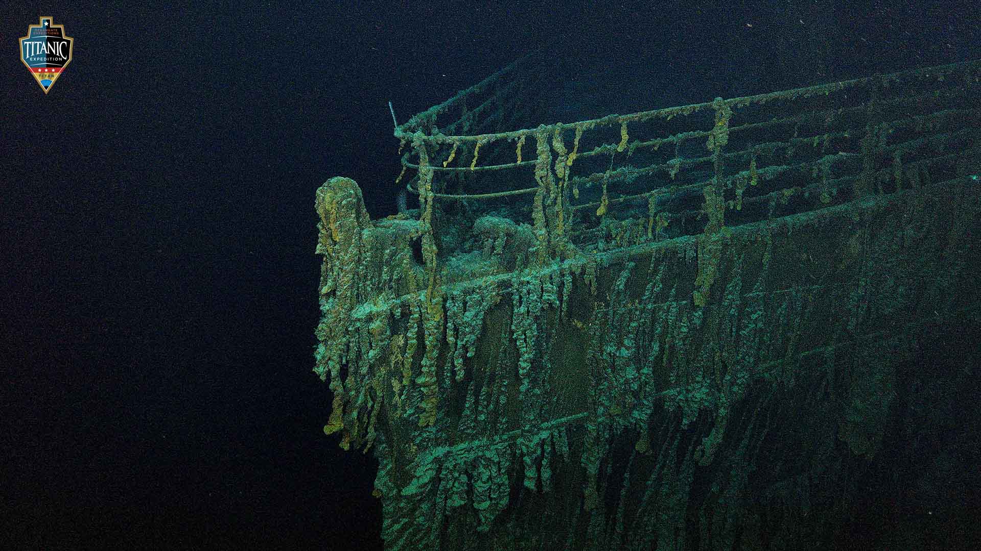 The bow of the Titanic, in 8K. Image: OceanGate Expeditions.