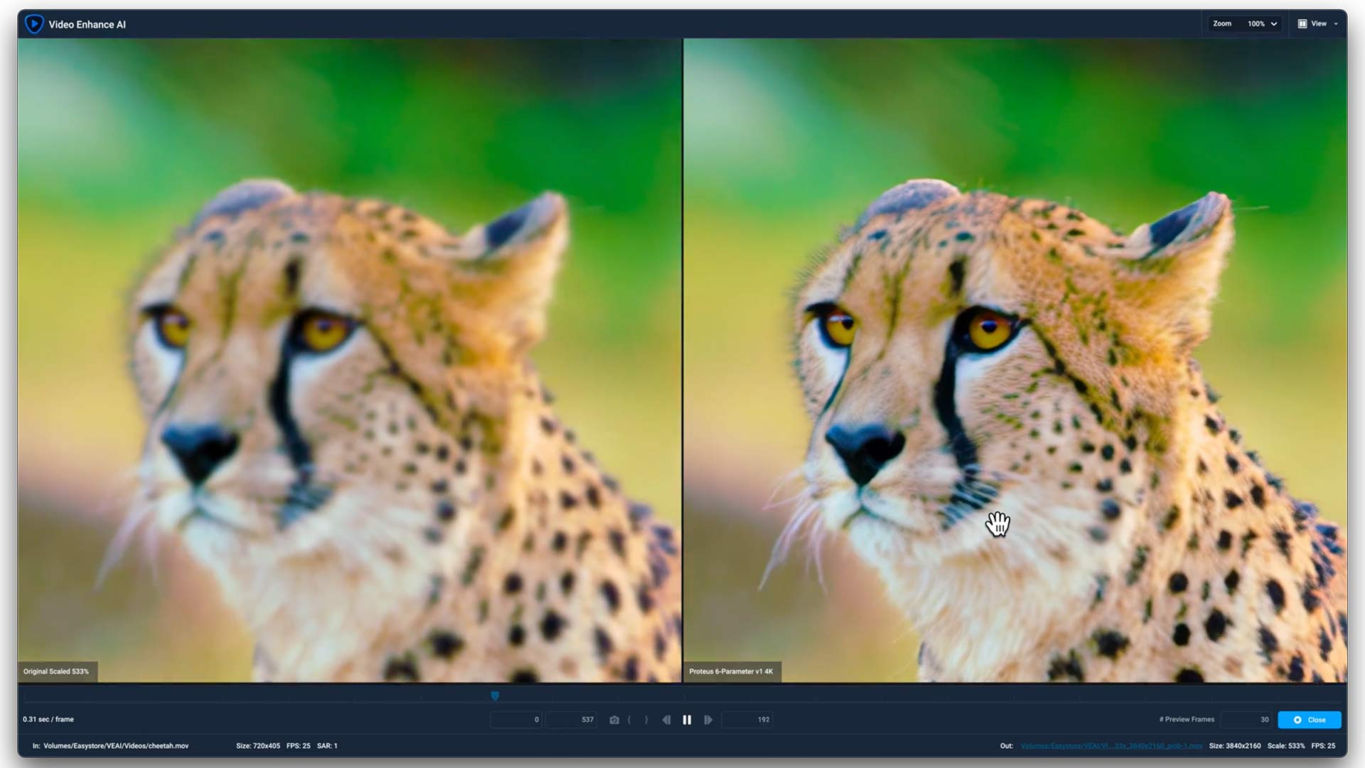 Topaz Video Enhance AI version 2.3 provides two new AI models. Image: Topaz Labs.