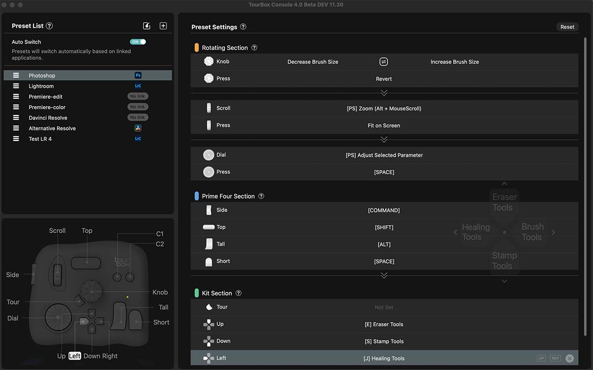 Tourbox Console.