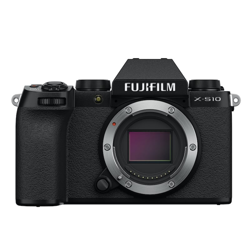 The FUJIFILM X-S10 front view. Image: FUJIFILM.