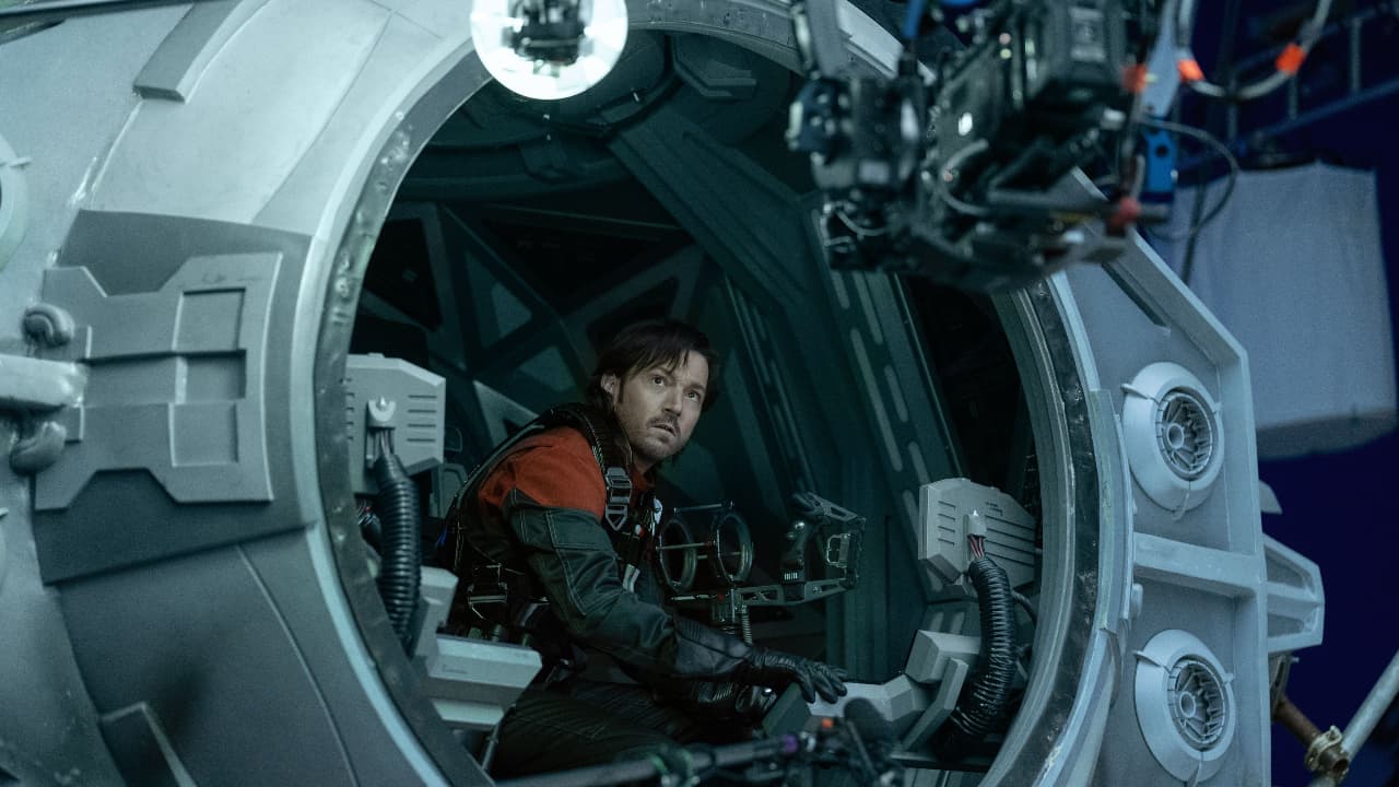 Diego Luna on the set of Lucasfilm's ANDOR Season 2, exclusively on Disney+. ©2024 Lucasfilm Ltd. & TM. All Rights Reserved.