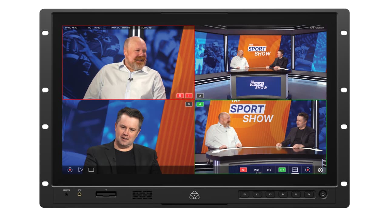 The new Atomos Shogun AV-19 features a 19-inch 4K HDR DCI-P3 rack-mounted touchscreen