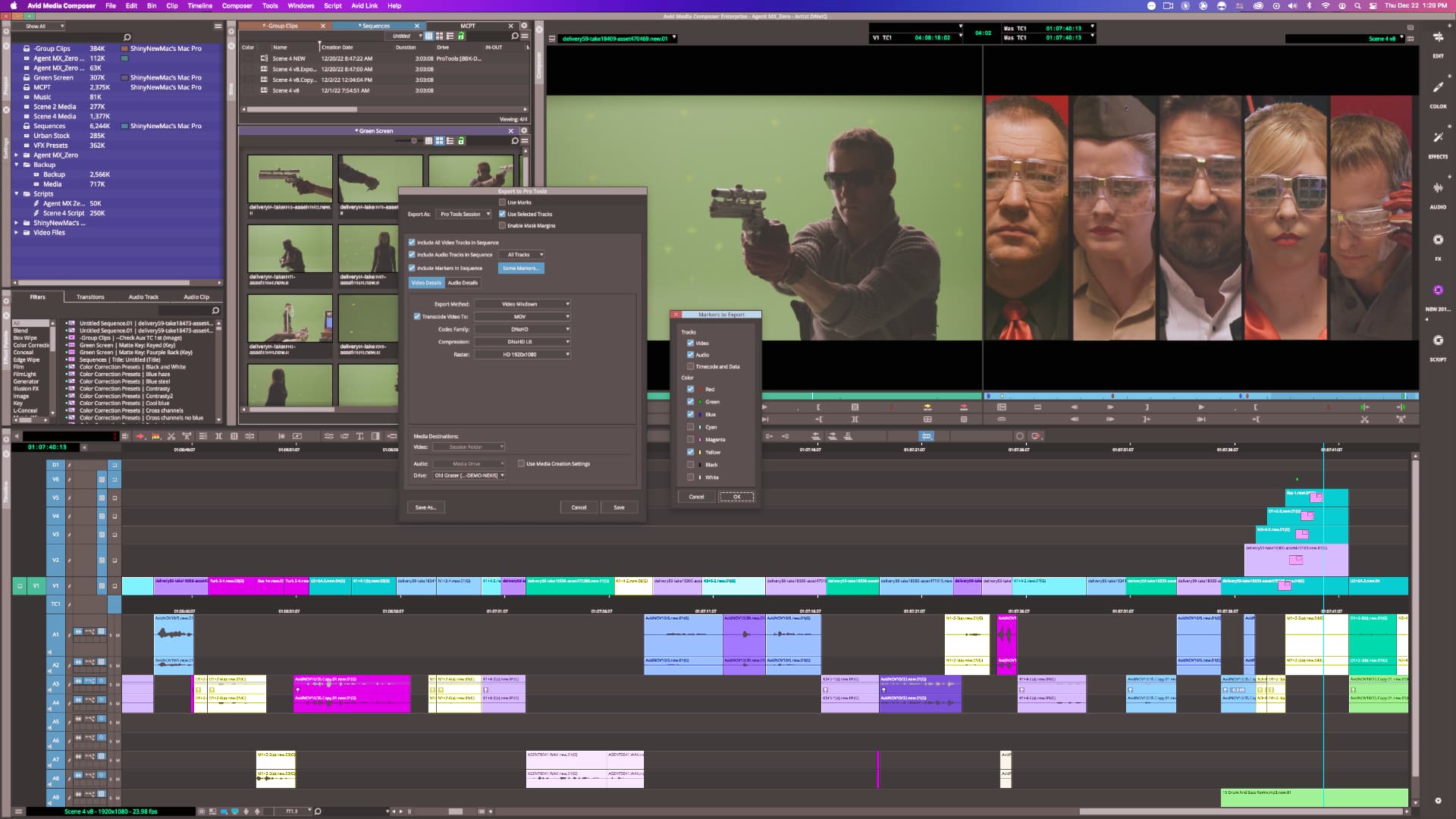 Avid Media Composer's UI has evolved over the years to its current form