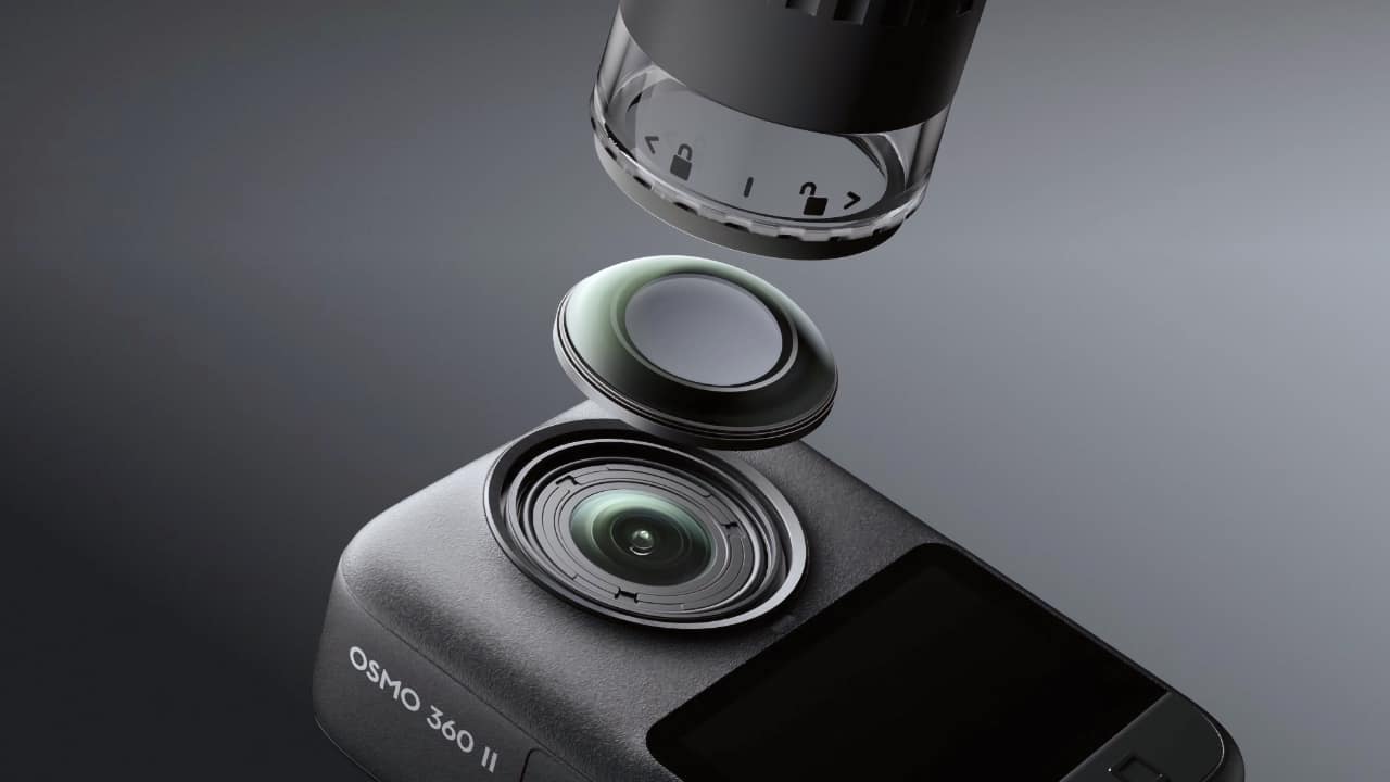 Replaceable lenses are one of the key upgrades over the original Osmo 360 which launched last year