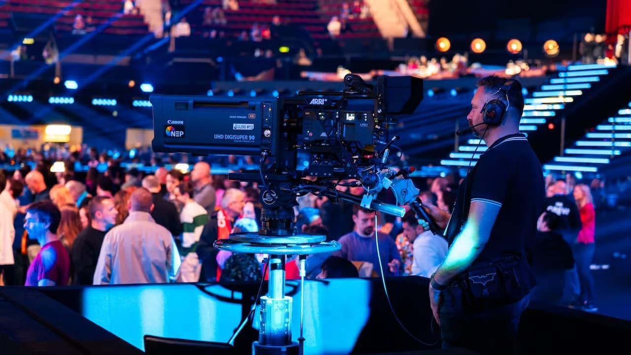 Camera operator in the Wiener Stadthalle, Vienna. Pic: Corinne Cumming/EBU