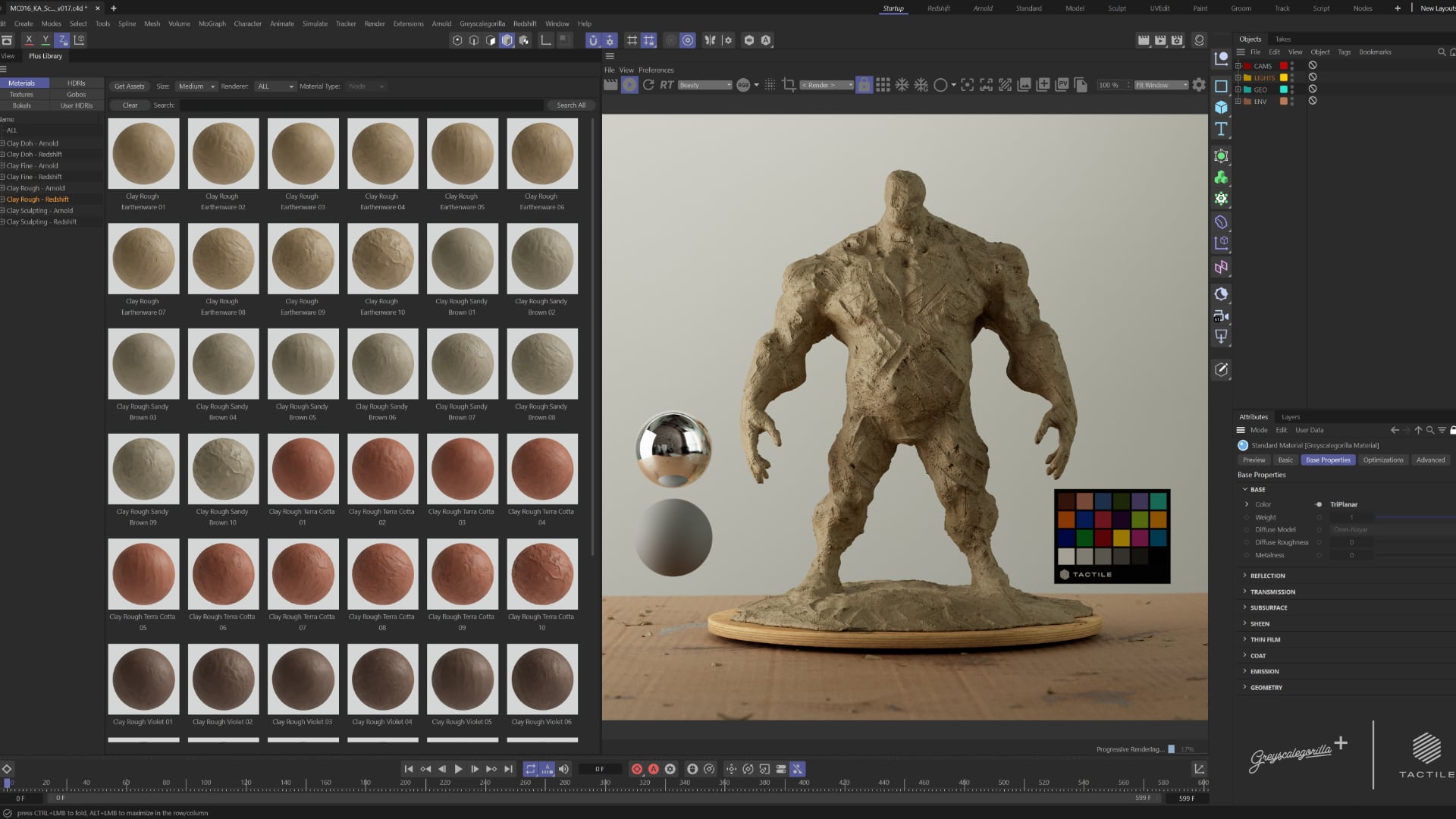 Clay Rough is one of the new texture libraries in Greyscalegorilla's Tactile