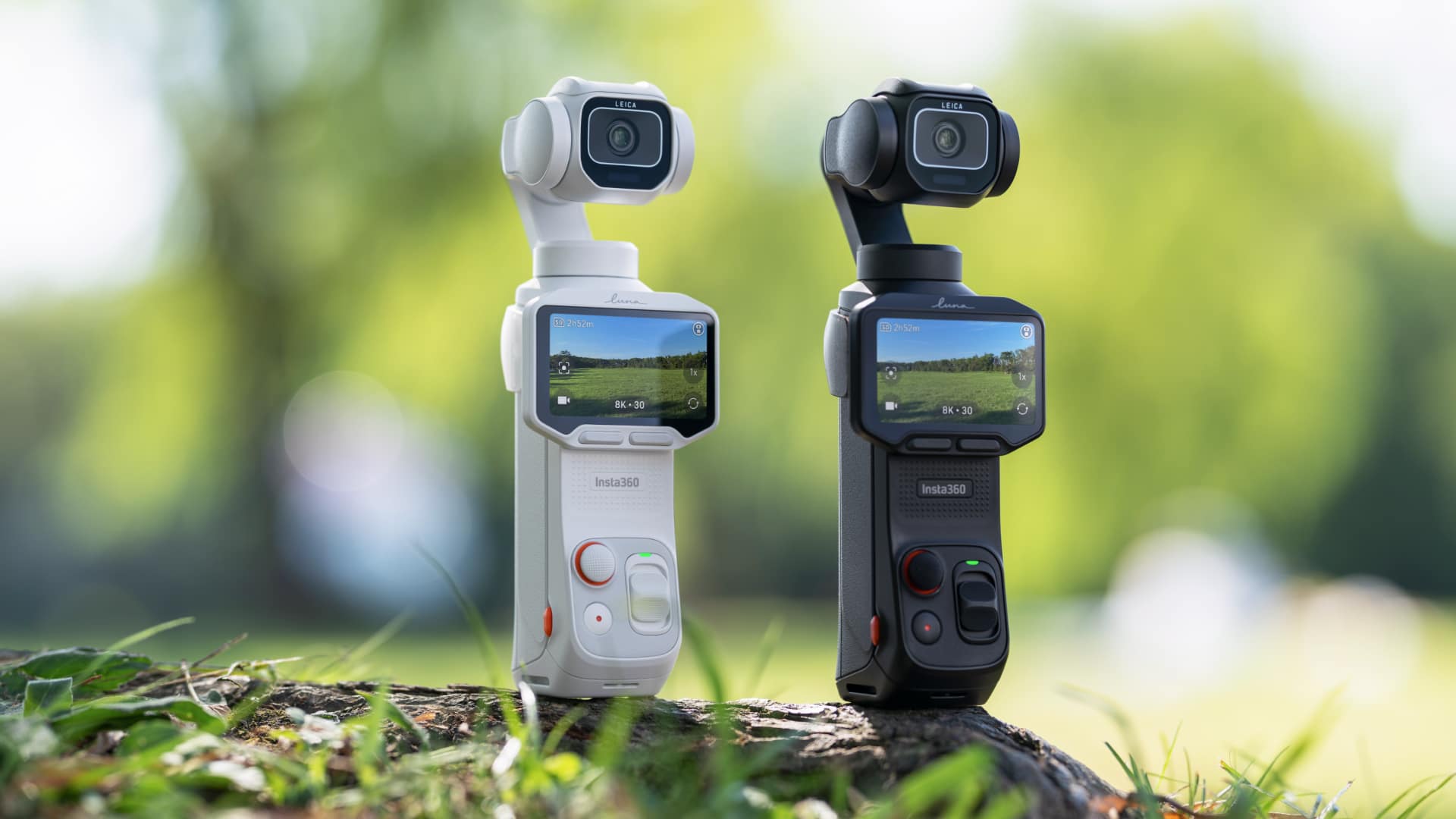 The Insta360 Luna Pro in Stellar White and Cosmic Black, its two launch colorways