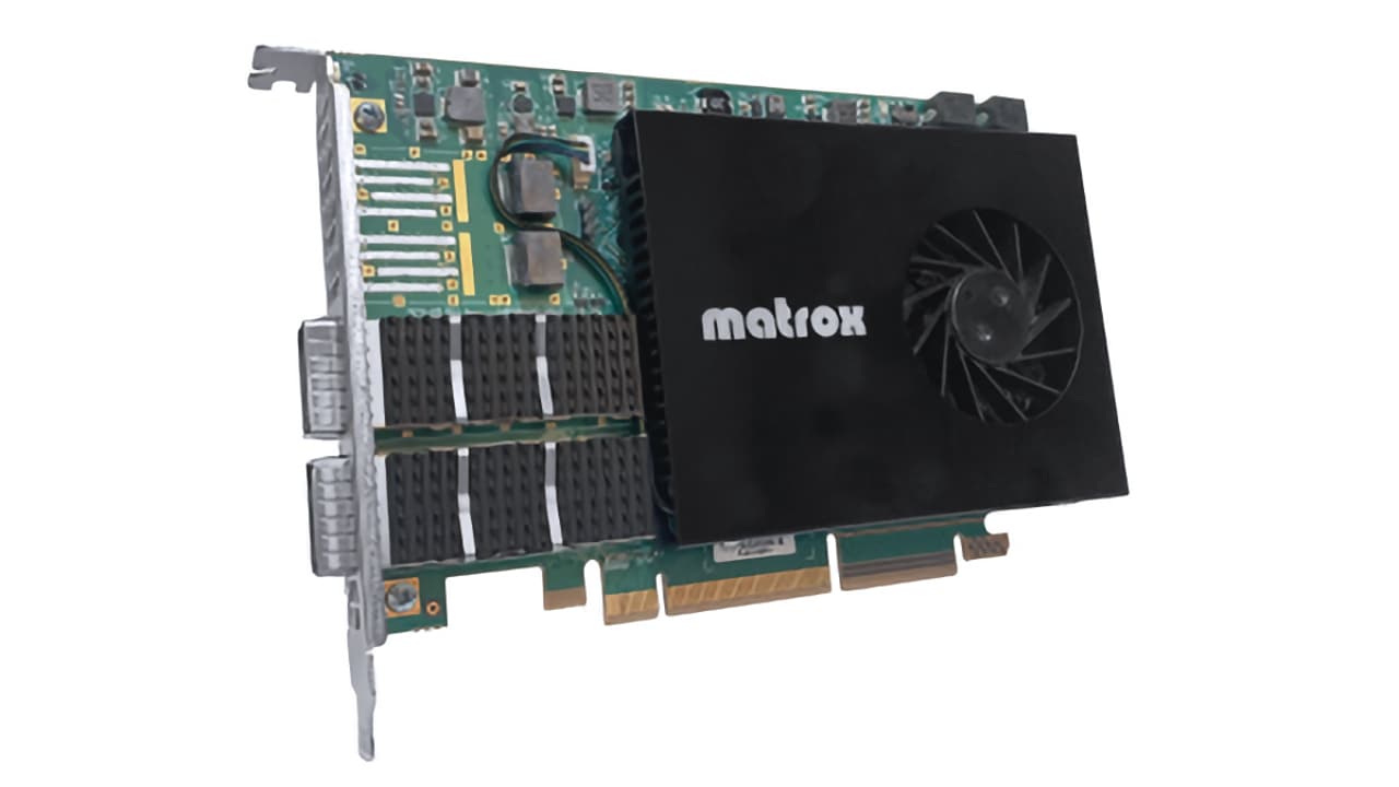 The new Matrox DSX LE6 D100 ST 2110 is designed for high-performance environments including broadcast and virtual production