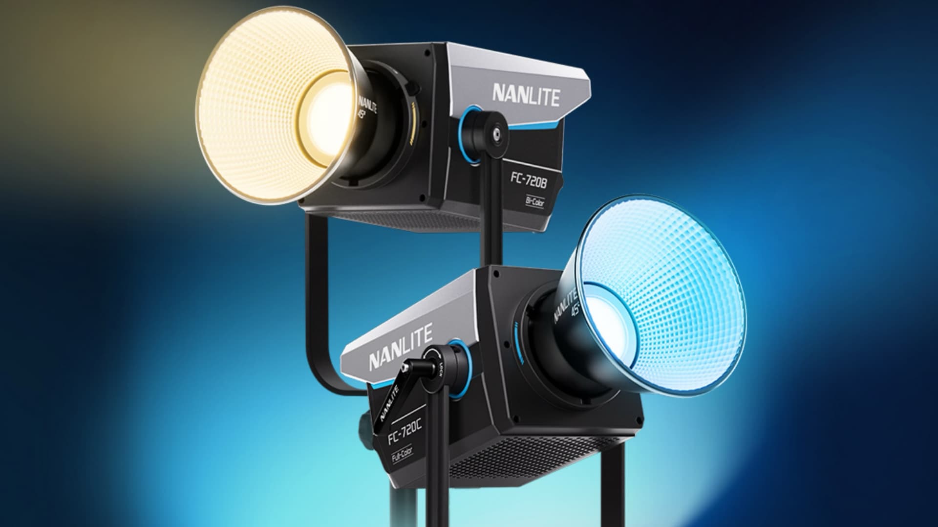 The new NANLITE FC-720B & FC-720C 750W Bi-Color and Full-Color LED Spotlights 
