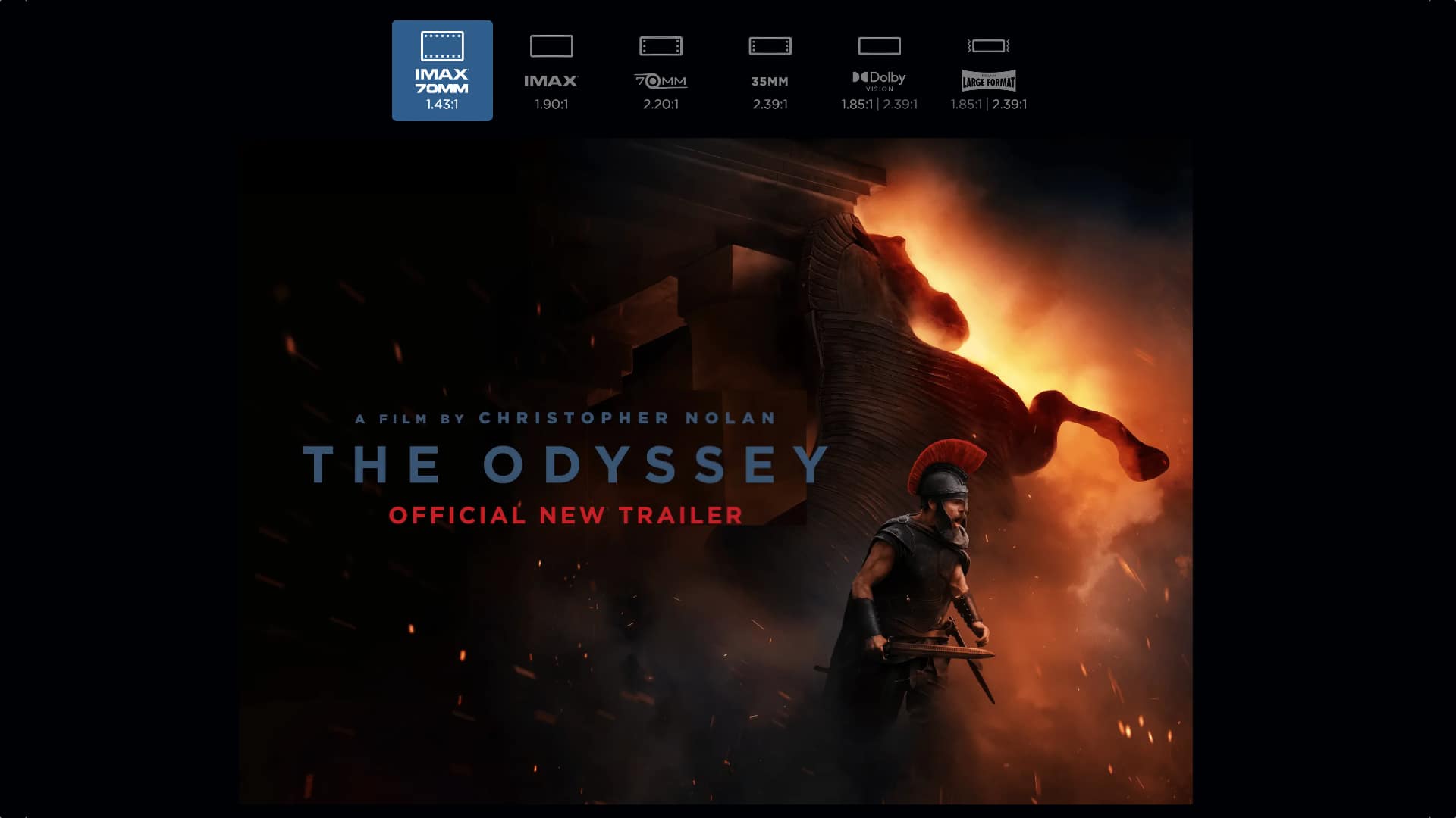 With all the 70mm tickets pre-sold, what format should you chose to watch 'The Odyssey'? Pic: Universal