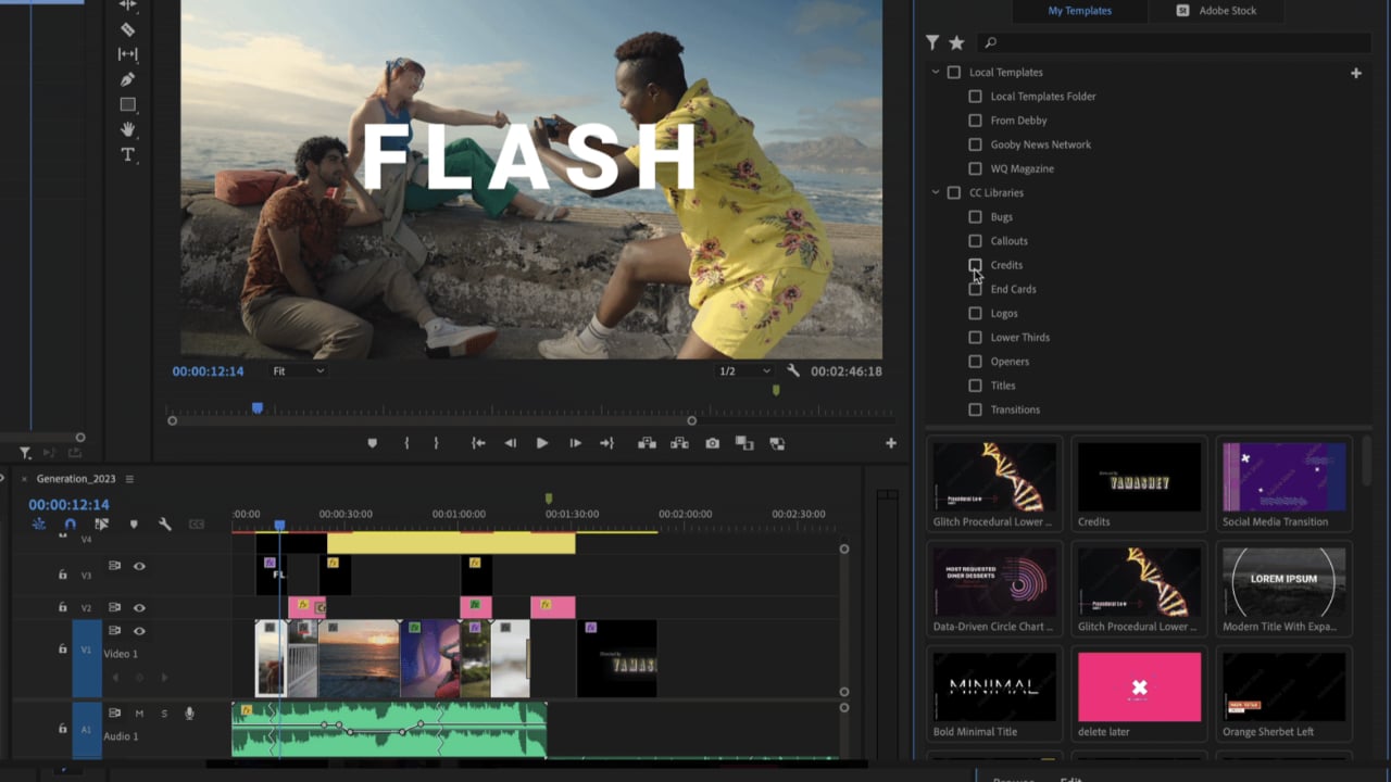 Adobe Premiere Pro 24.1  lets users organize their MOGRT collections across multiple locations