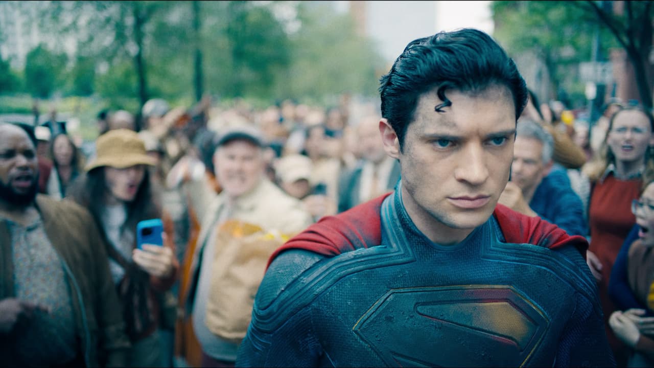 David Corenswet as Superman, shot mainly on Panavised RED V-Raptor [X]. Pic: Warner Bros.