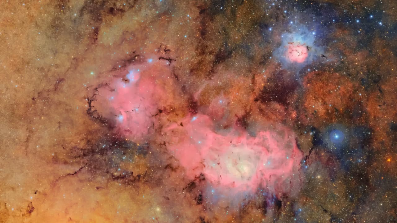 The Triffid and Lagoon nebulae. Pic: NSF-DOE Vera C. Rubin Observatory