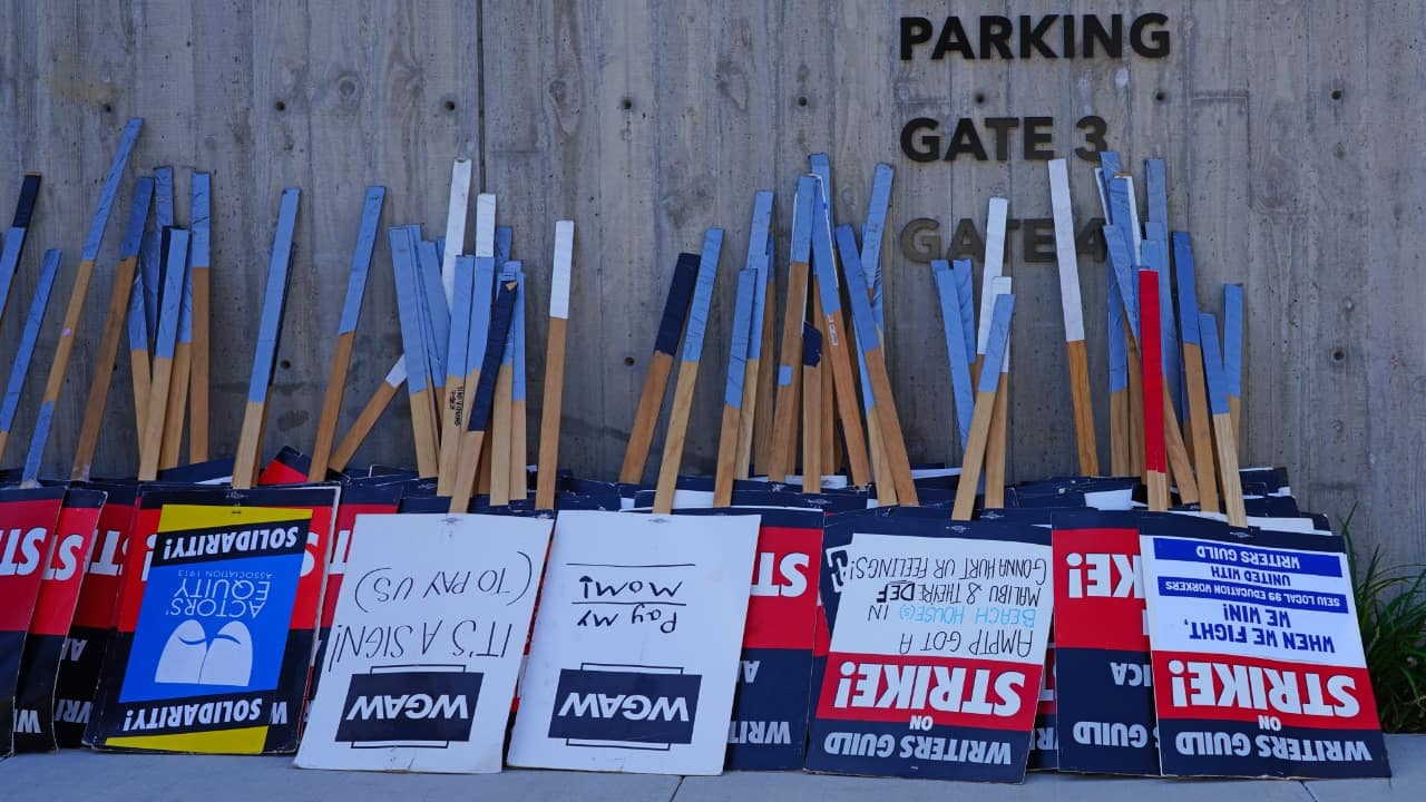 Downing placards:
