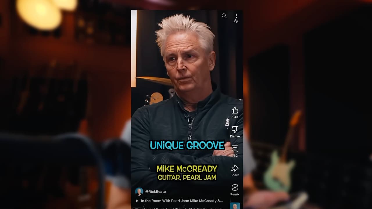 Pearl Jam guitarist Mike McCready unwittingly enters the uncanny valley. Pic: Rick Beato/Rhett Shull