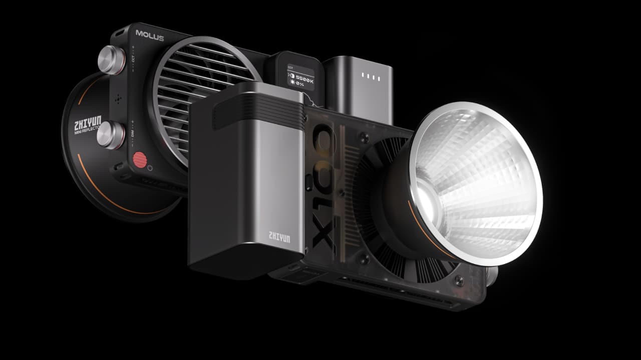 Just 385g and 3881 lux; the MOLUS X100